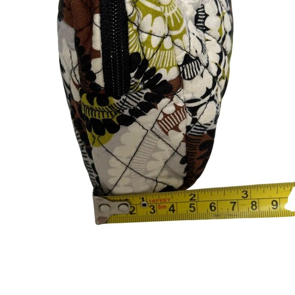 Vera Bradley Cocoa Moss Medium Cosmetic Makeup Bag Medallion Green White Brown - Picture 11 of 11